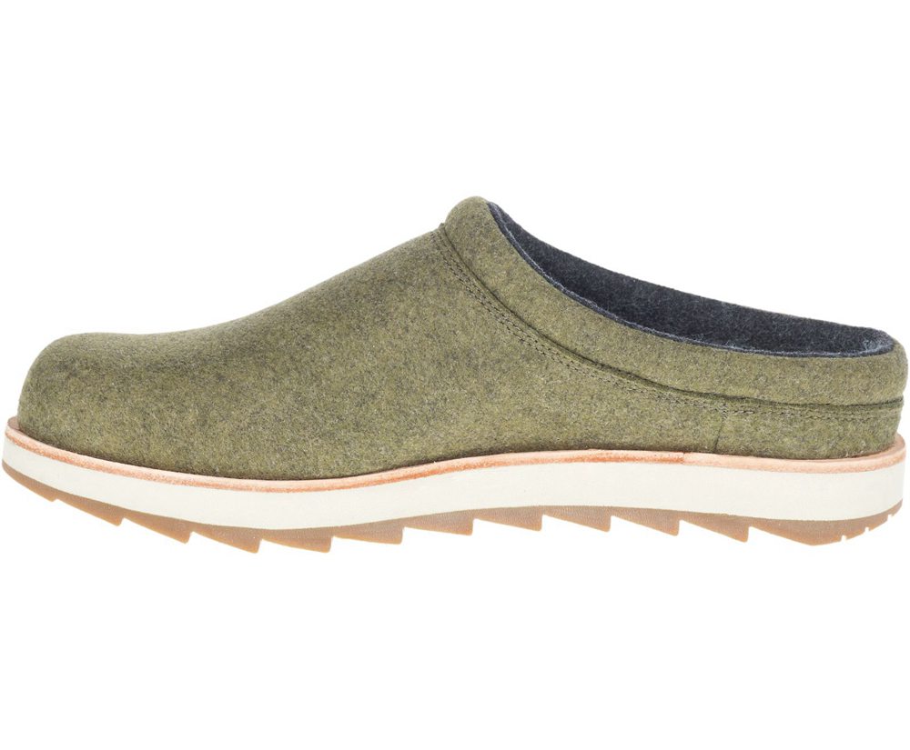 Merrell Slip Ons Olive - Juno Clog Wool - Mens 53SGFTPAX